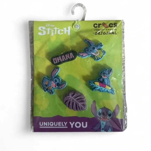 NWT Disney Stitch Jibbitz Charms Set - Picture 1 of 2
